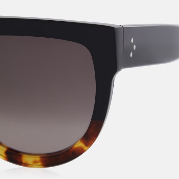 Celine Eyewear Blue Tortoise Shell Aviator D Frame Rhinestone Acetate Sunglasses - Picture 3 of 14